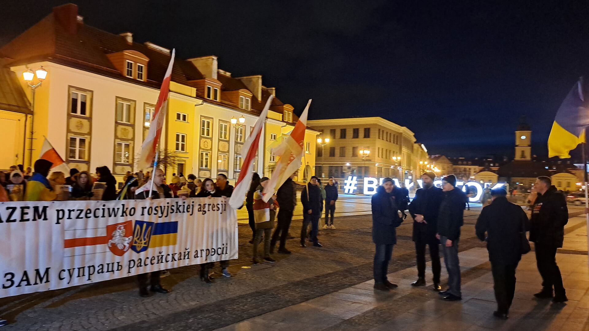 Akcja solidarności z walczącą Ukrainą w drugą rocznicę wybuchu wojny