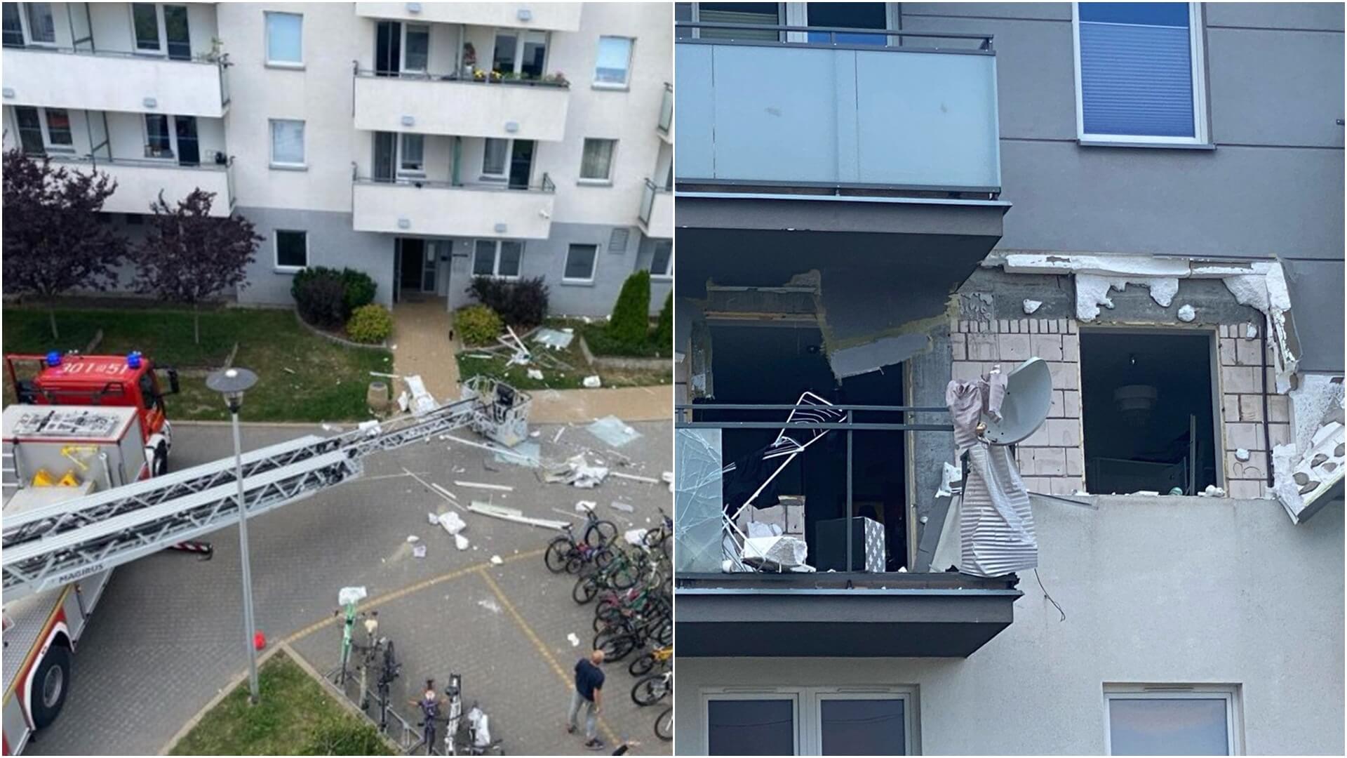 Wybuch w bloku przy ul. Ryskiej w Białymstoku