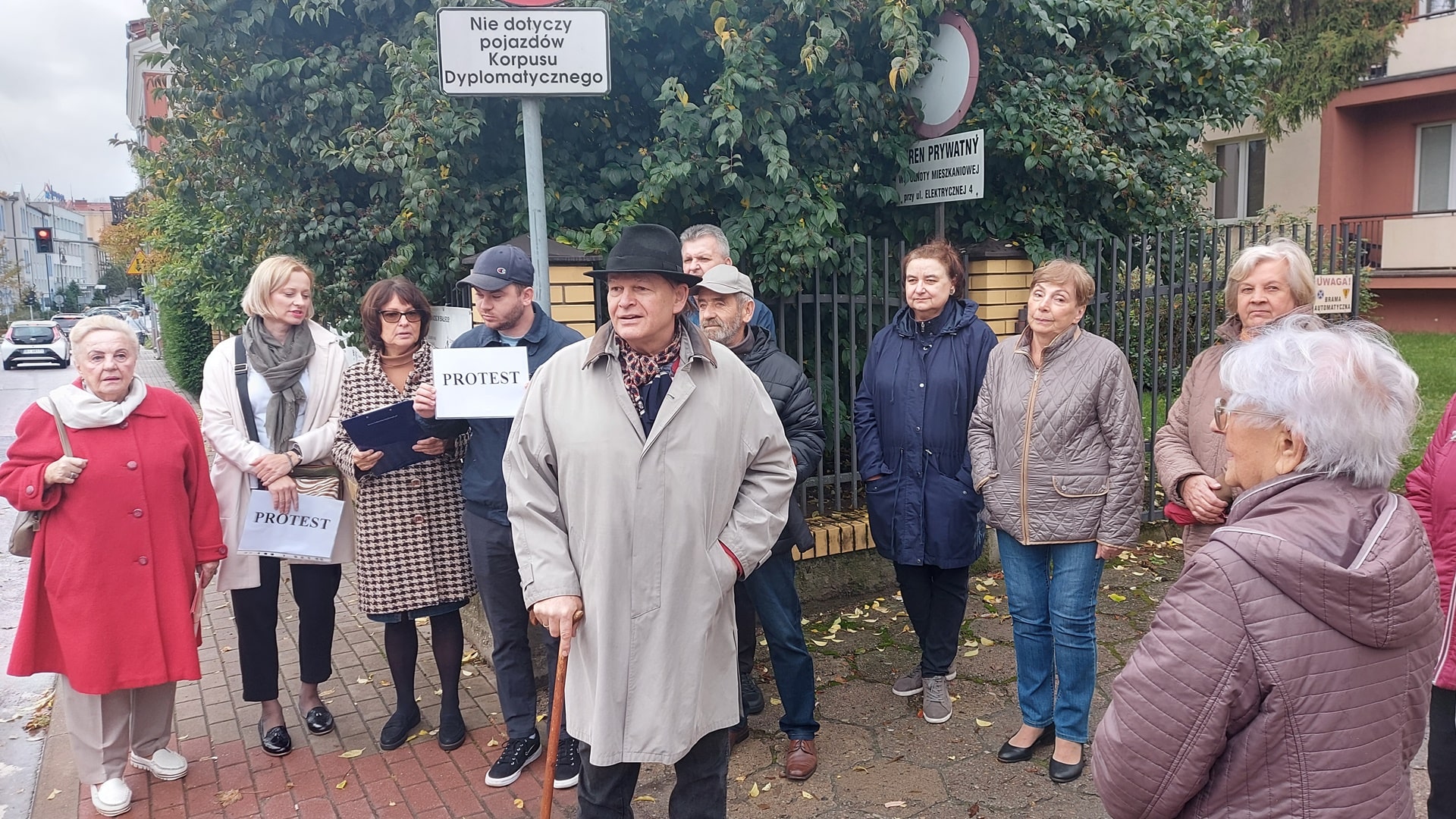 Mieszkańcy ul. Elektrycznej w Białymstoku protestowali przeciwko zmianie jej nazwy