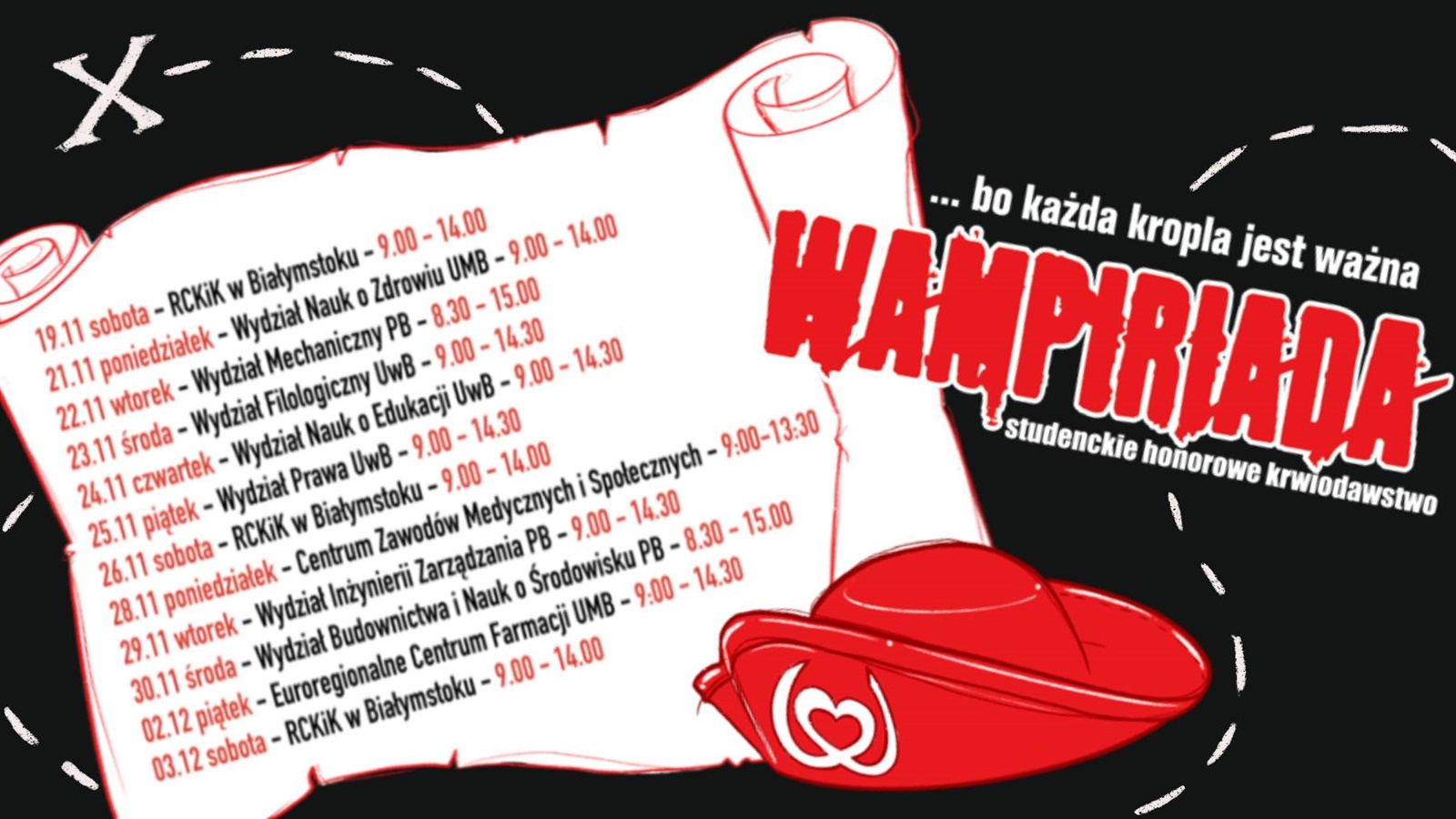 Rozpoczyna się jesienna edycja Wampiriady - akcja potrwa do 3 grudnia