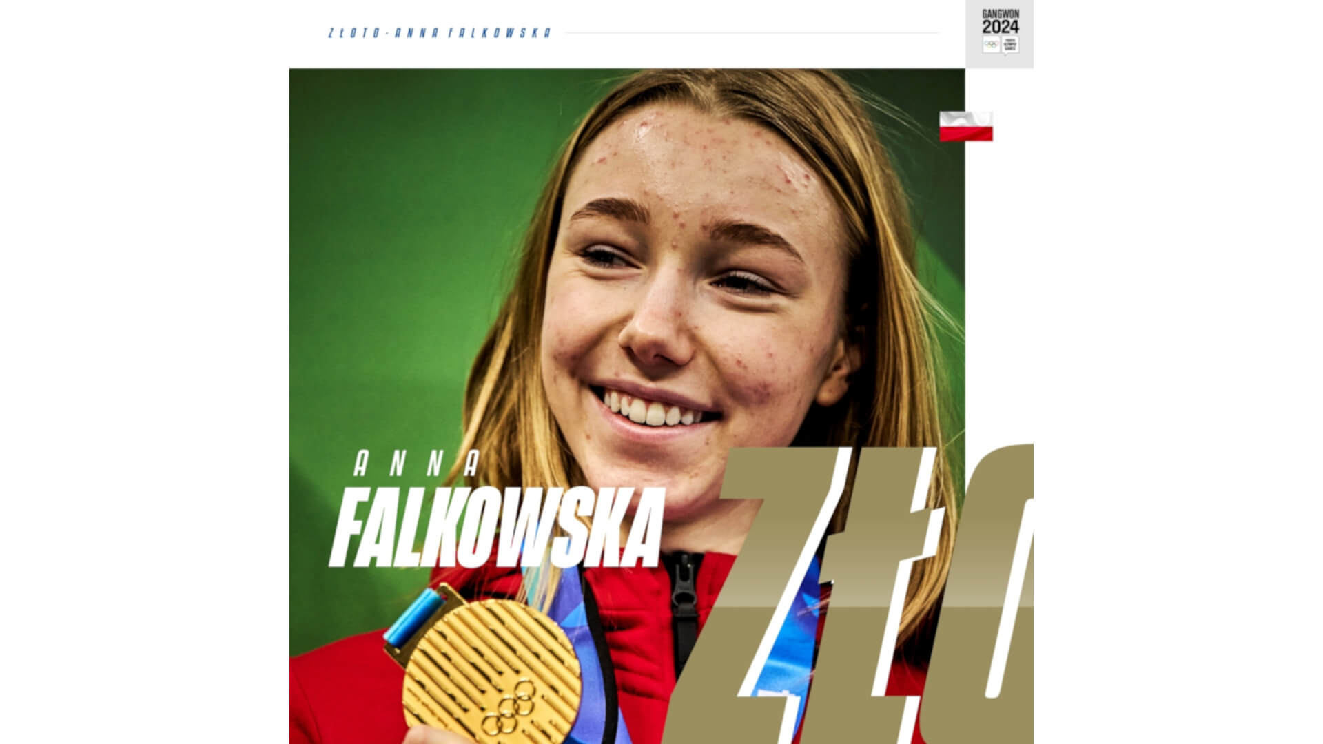 Anna Falkowska z Juvenii Białystok zdobyła złoto na 4. Zimowych Młodzieżowych Igrzyskach Olimpijskich