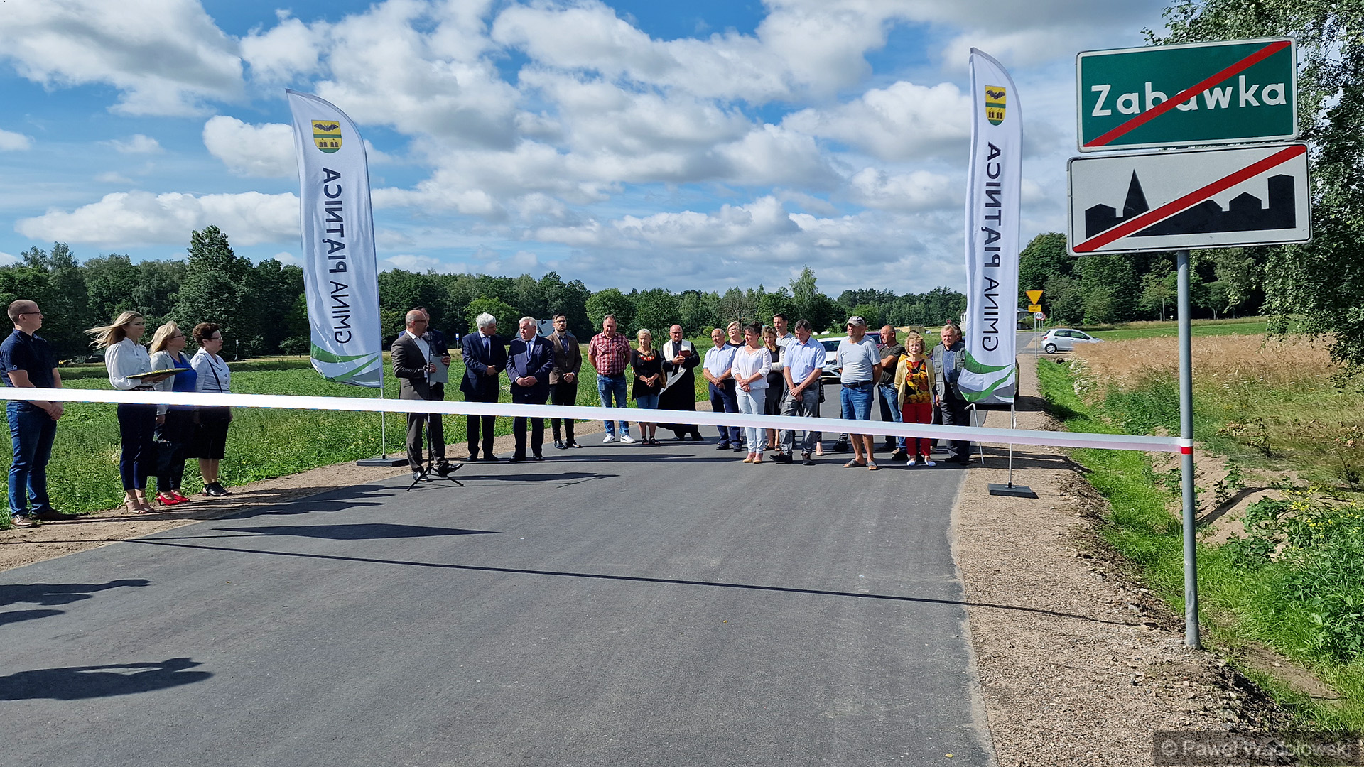 Oficjalne otwarcie fragmentu drogi w miejscowości Zabawka