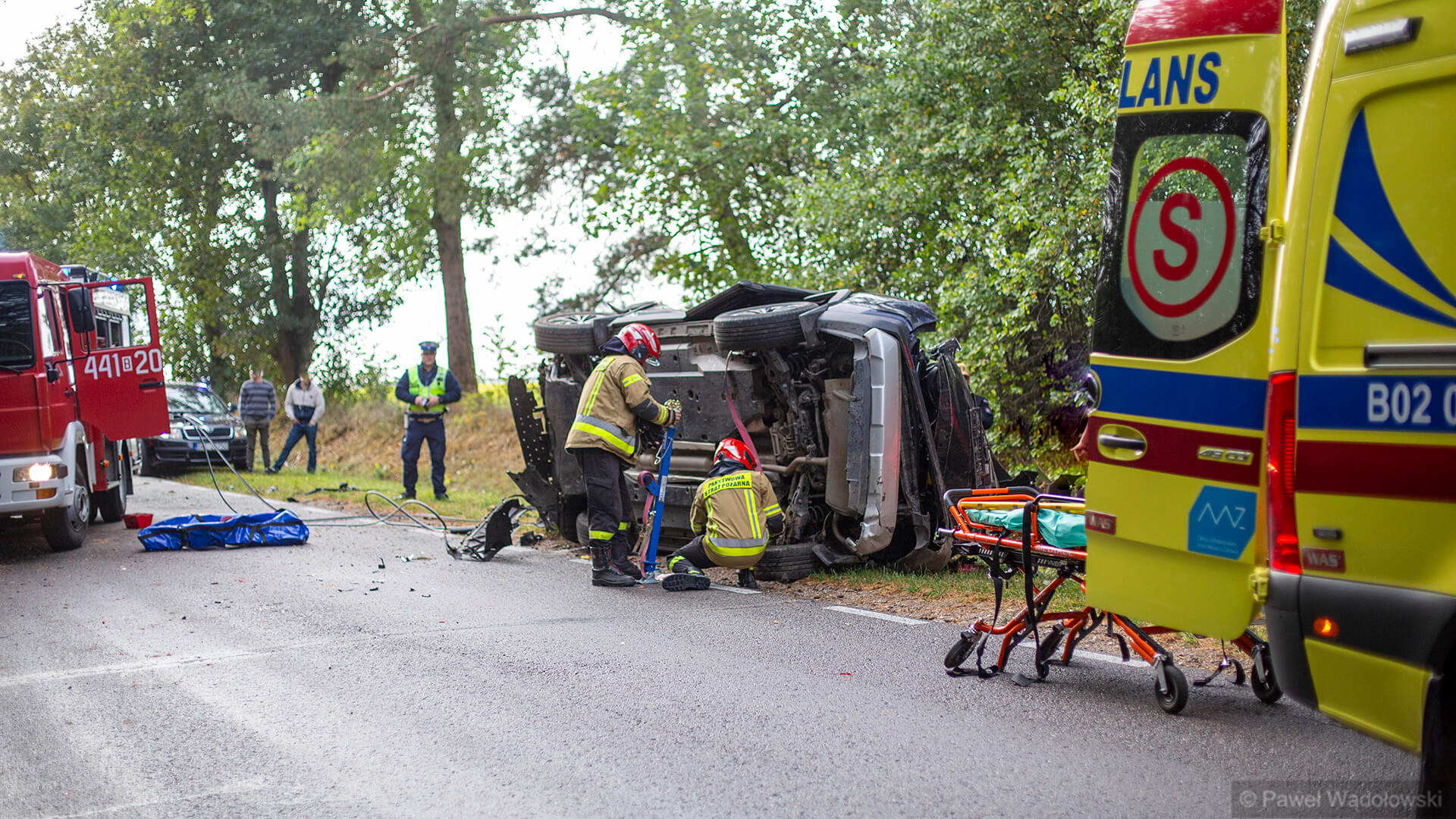 Wypadek na drodze z węzła Grabowo na S61 do Kolna - są utrudnienia dla kierowców