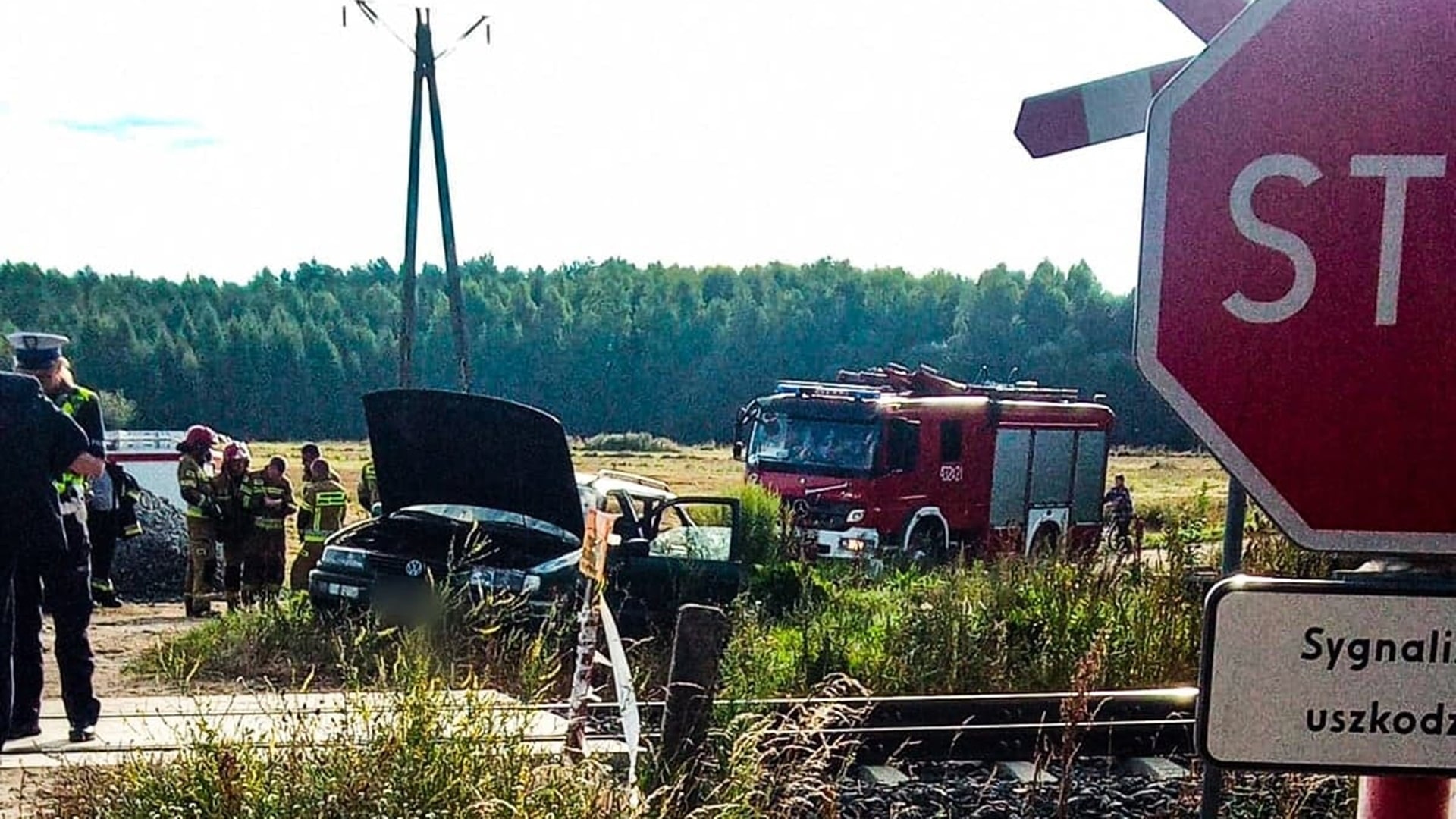 Wypadek kolejowy koło Hajnówki - jedna osoba jest ranna