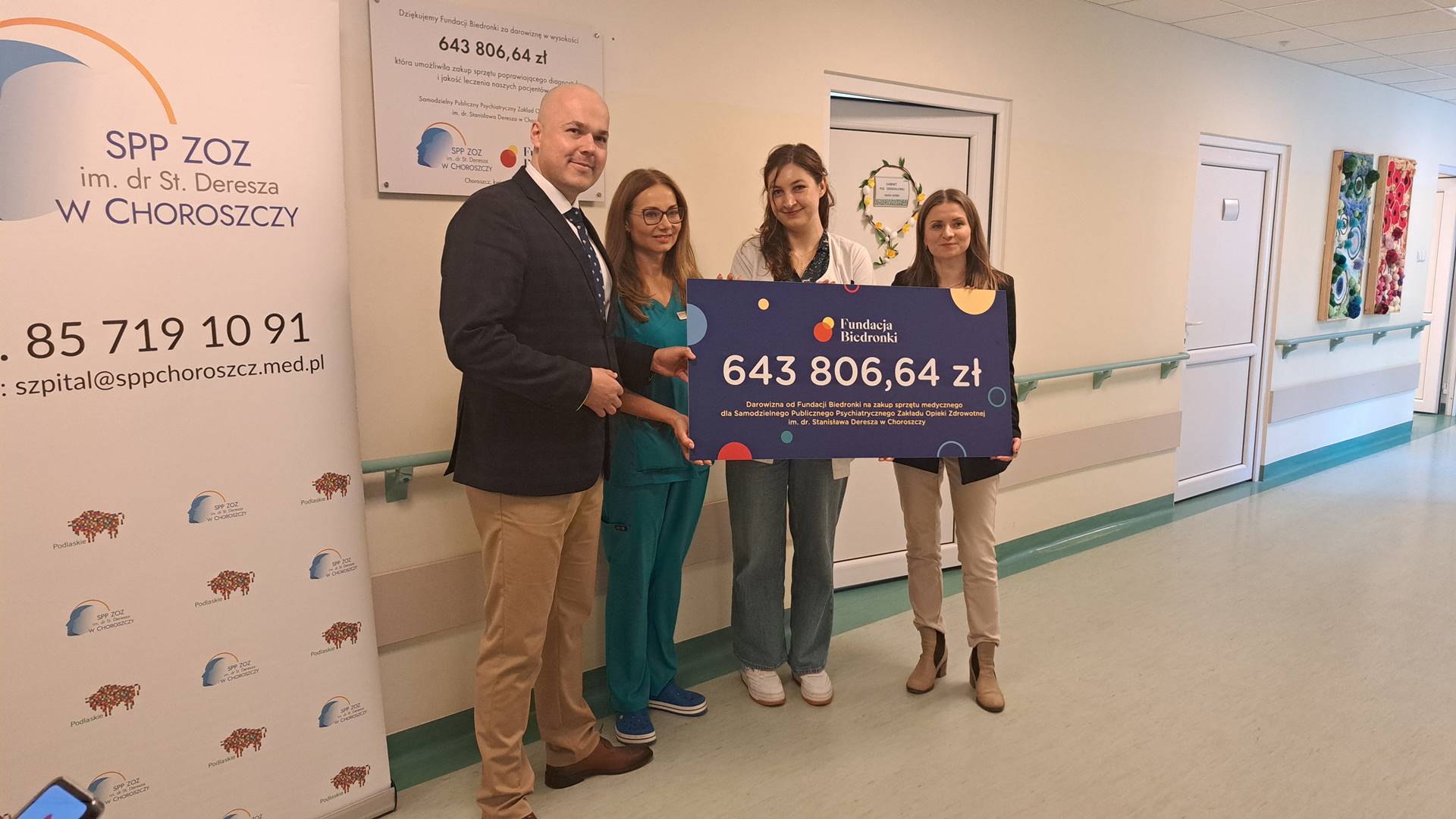 Ponad 640 tys. zł od Fundacji Biedronki dla Szpitala Psychiatrycznego w Choroszczy