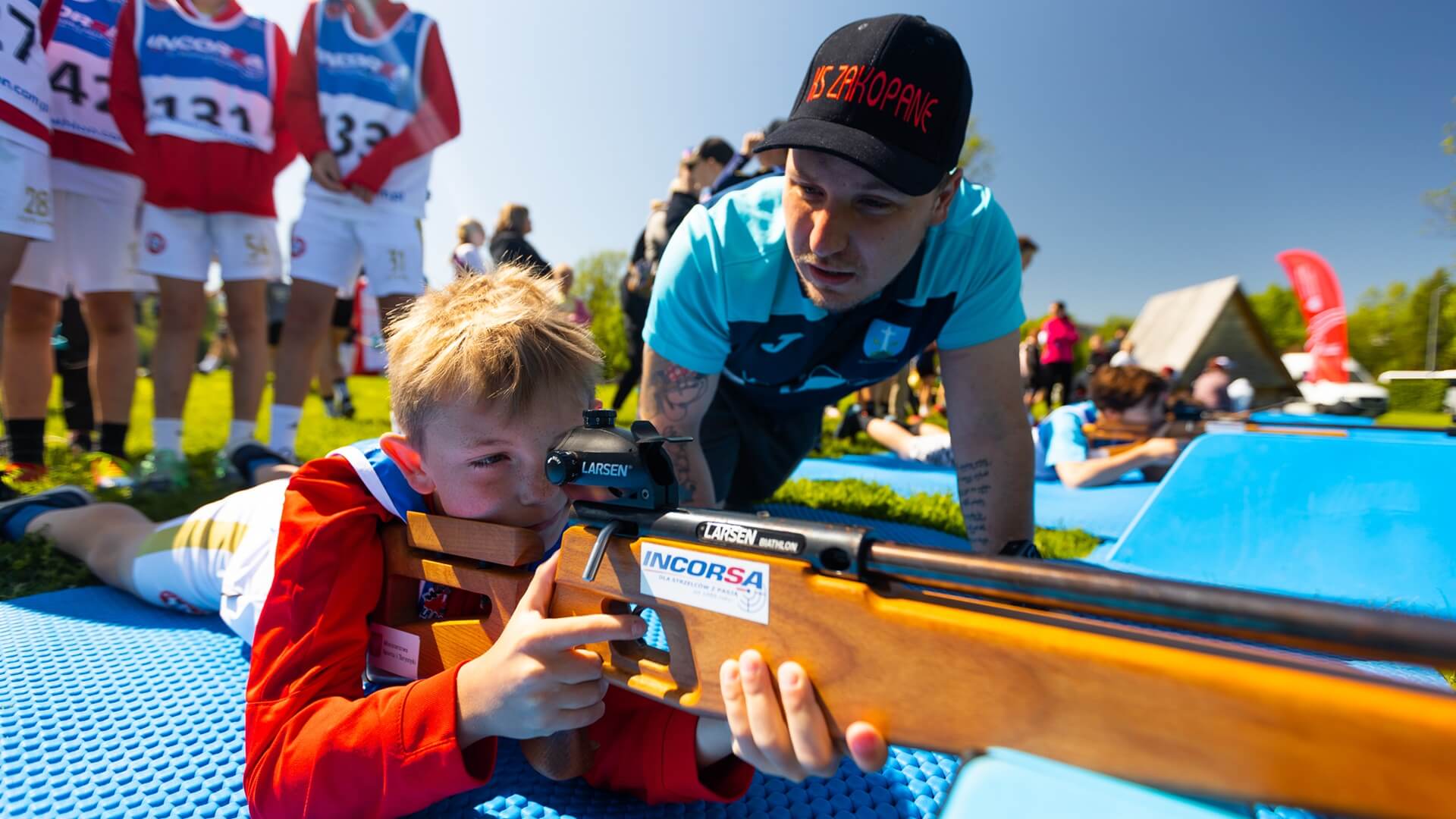 Biathlonowe zawody dla dzieci, młodzieży i dorosłych w centrum Białegostoku