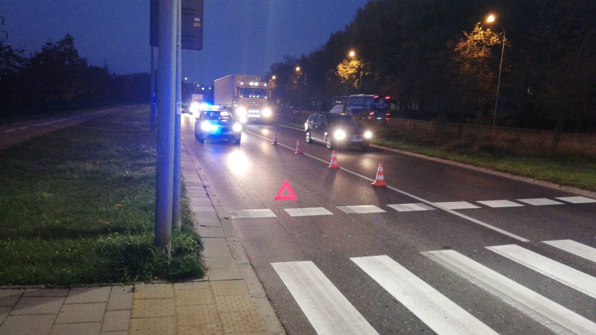 Śmiertelny wypadek na przejściu dla pieszych na ul. Piastowskiej w Białymstoku