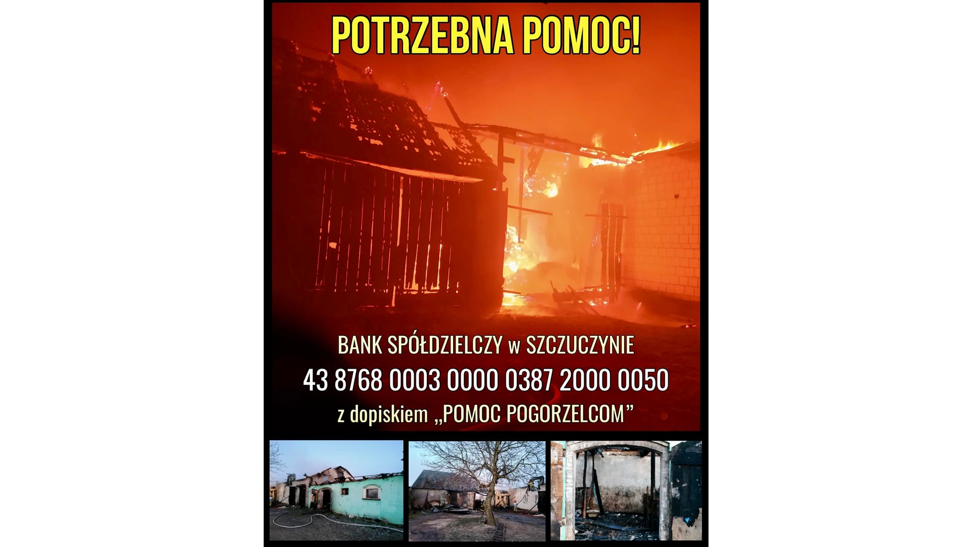 Wolontariusze i samorządowcy pomagają pogorzelcom z Brzostowa i Dołęgi