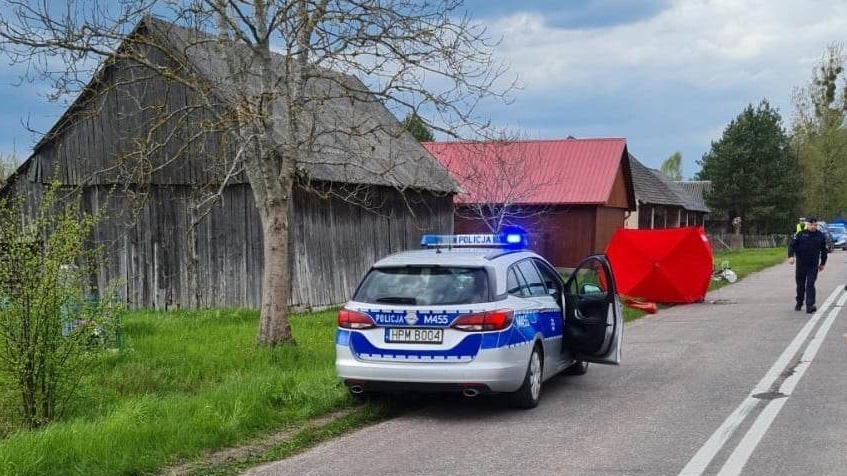 W pobliżu Narewki w wypadku drogowym zginął rowerzysta