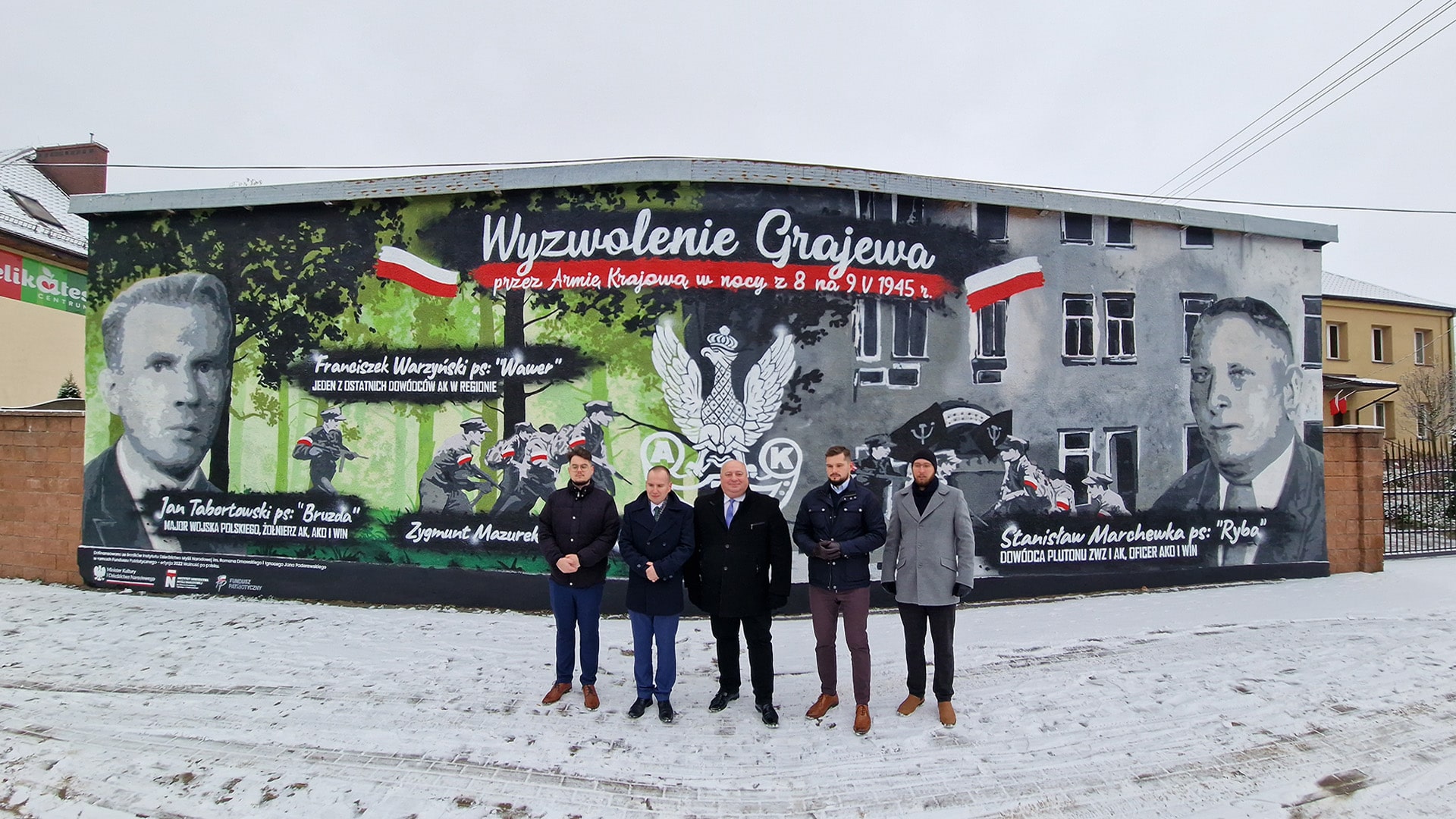 W Grajewie odsłonięto patriotyczny mural