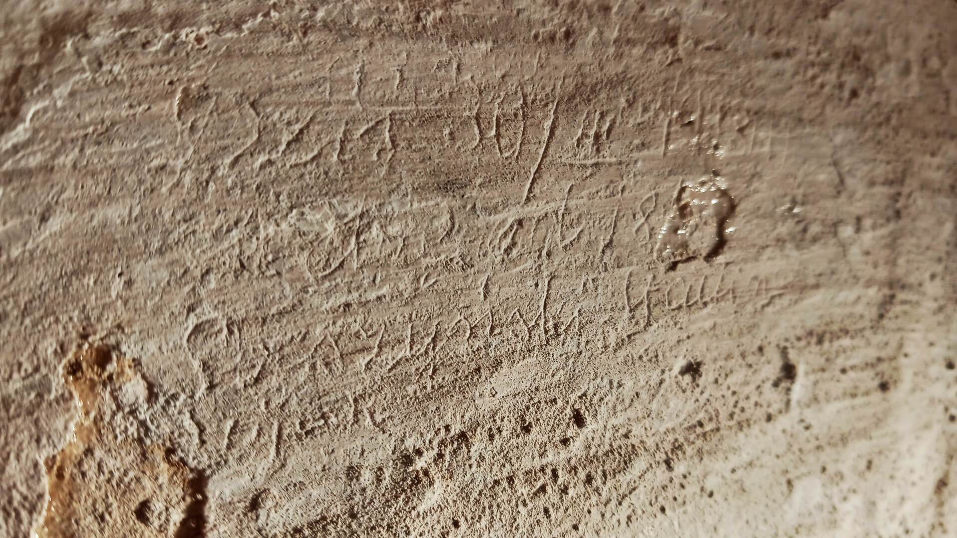 Około 100 napisów odnaleźli już archeolodzy w piwnicy Domu Turka w Augustowie