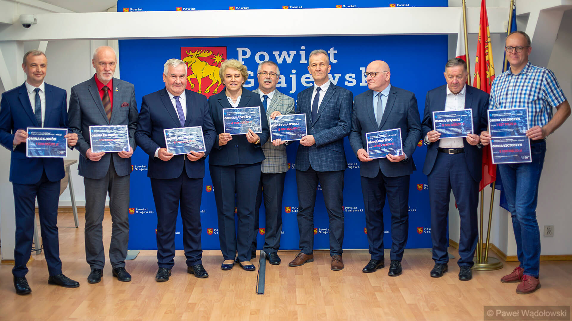 Kolejni samorządowcy w Podlaskiem odebrali symboliczne czeki na inwestycje z Polskiego Ładu