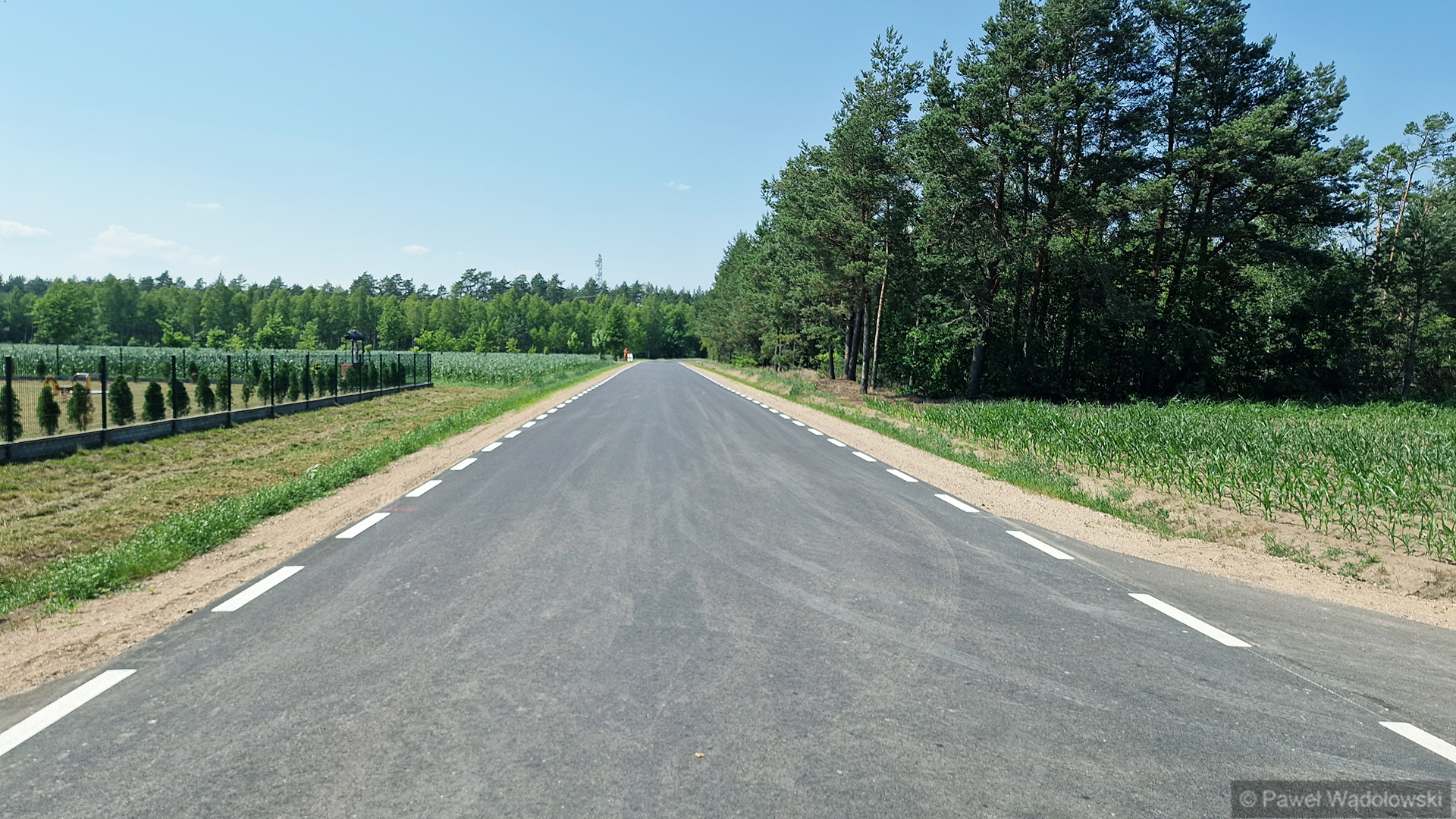 Oddano do użytku zmodernizowaną drogę z miejscowości Cieloszka do Wanacji w powiecie kolneńskim
