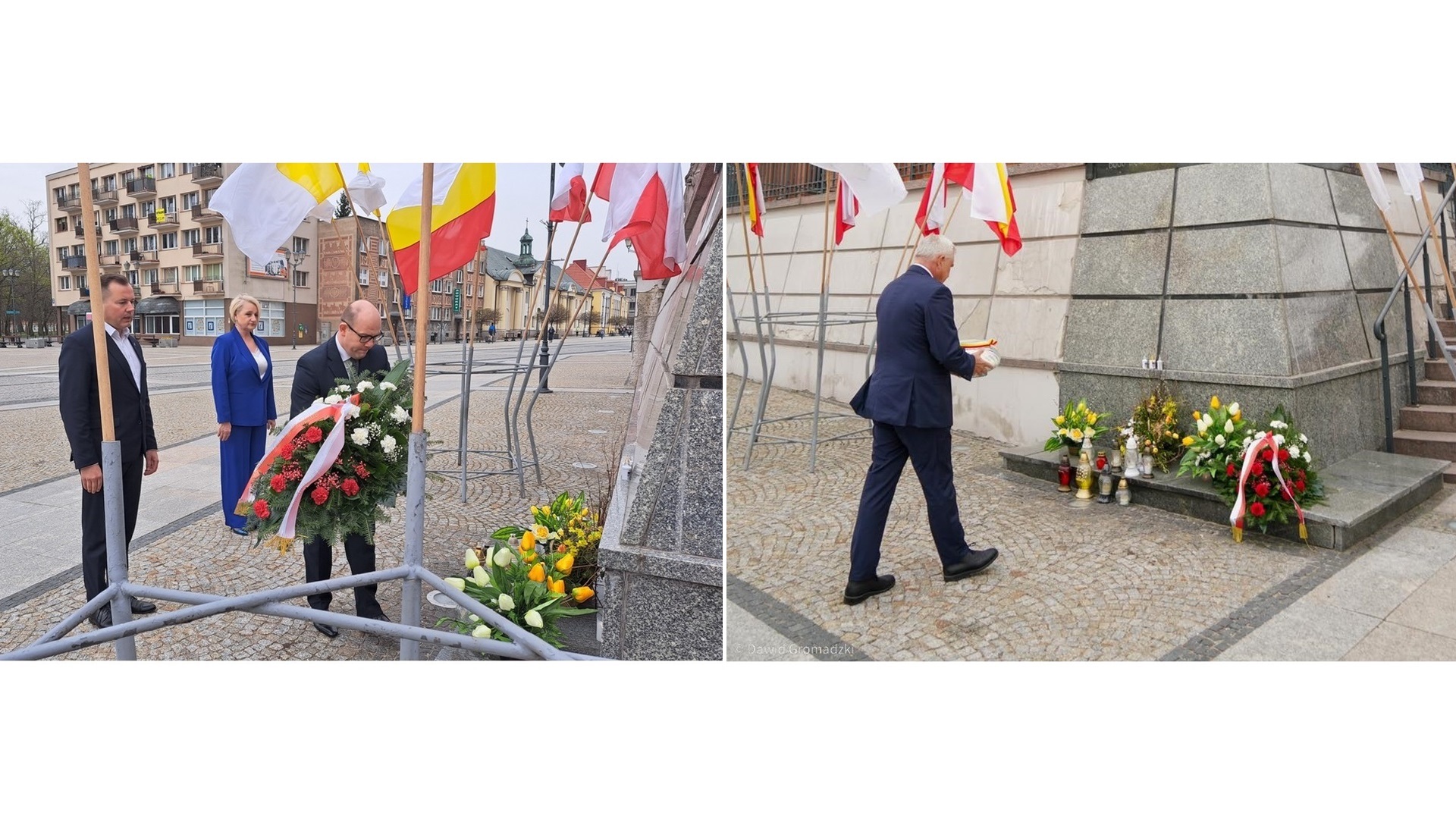 Rocznica śmierci Jana Pawła II - władze województwa podlaskiego oraz Białegostoku oddały hołd papieżowi