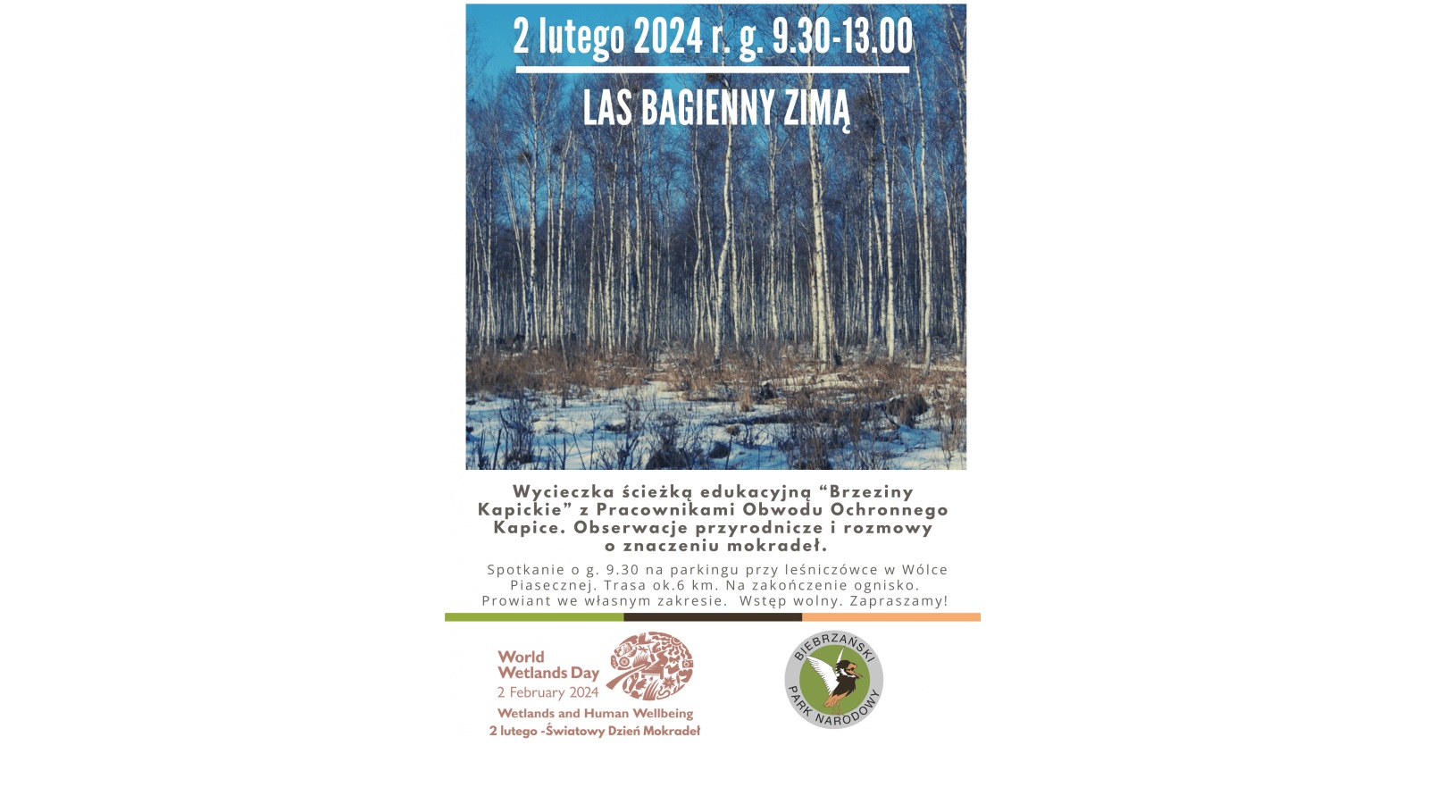 Biebrzański Park Narodowy organizuje specjalną wycieczkę z okazji Światowego Dnia Mokradeł