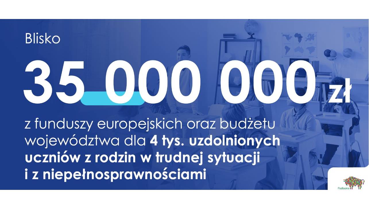 Blisko 35 mln zł zostanie przeznaczone na stypendia dla uzdolnionych uczniów z naszego regionu