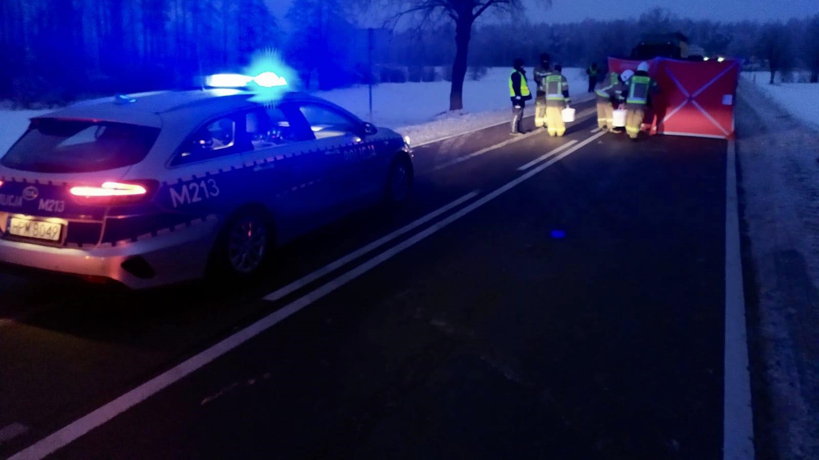 Śmiertelny wypadek w powiecie kolneńskim - ciężarówka potrąciła pieszego