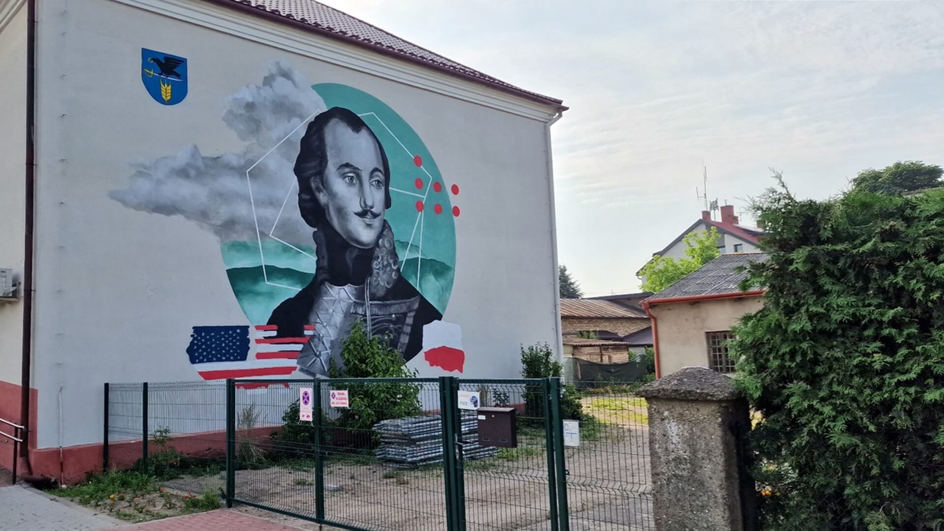 Mural gen. Kazimierza Pułaskiego powstał w Szepietowie