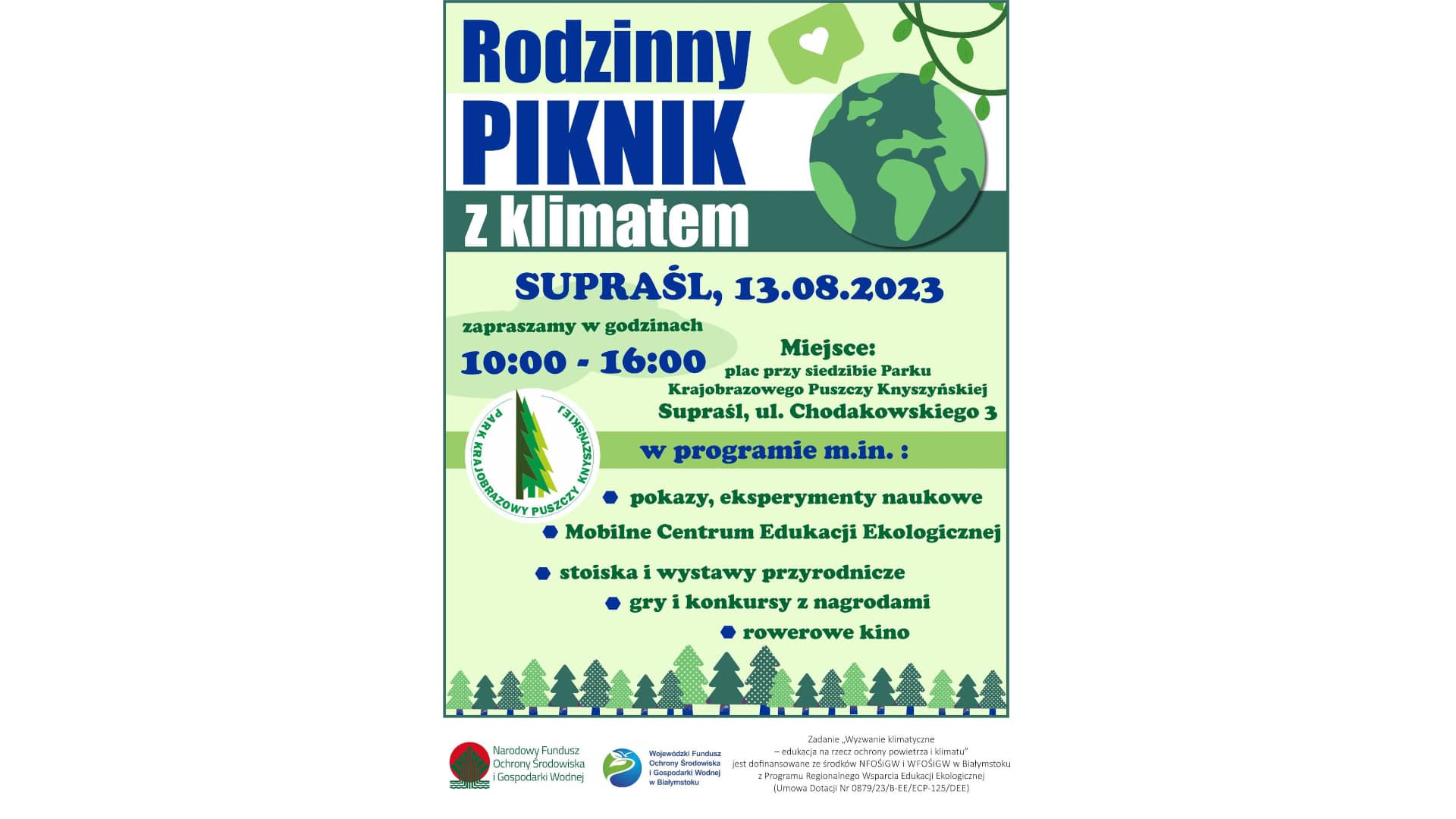 Park Krajobrazowy Puszczy Knyszyńskiej zorganizował "Rodzinny Piknik z Klimatem"