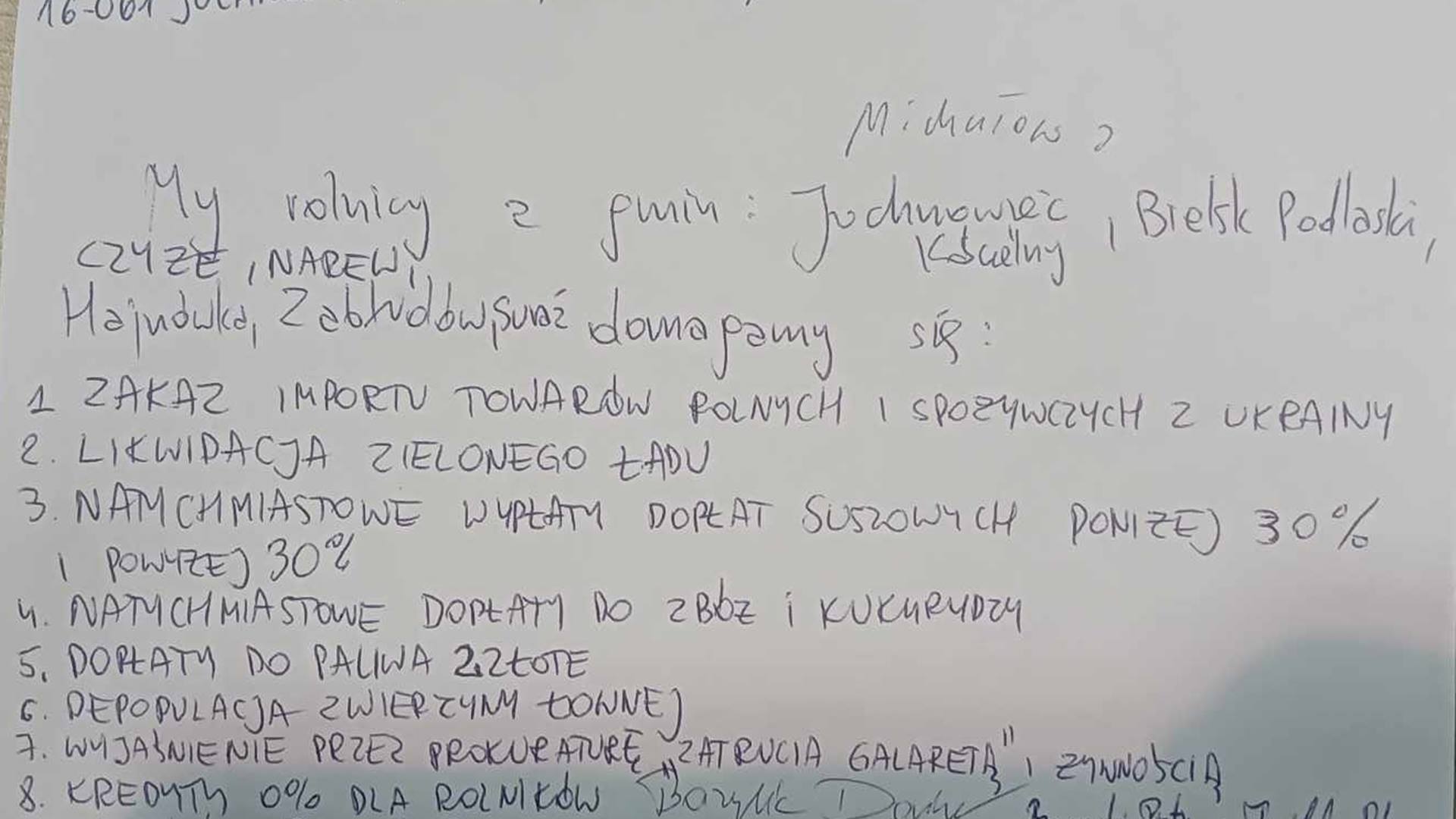 Rolnicy spotkali się z wojewodą podlaskim - przedstawili swoje postulaty