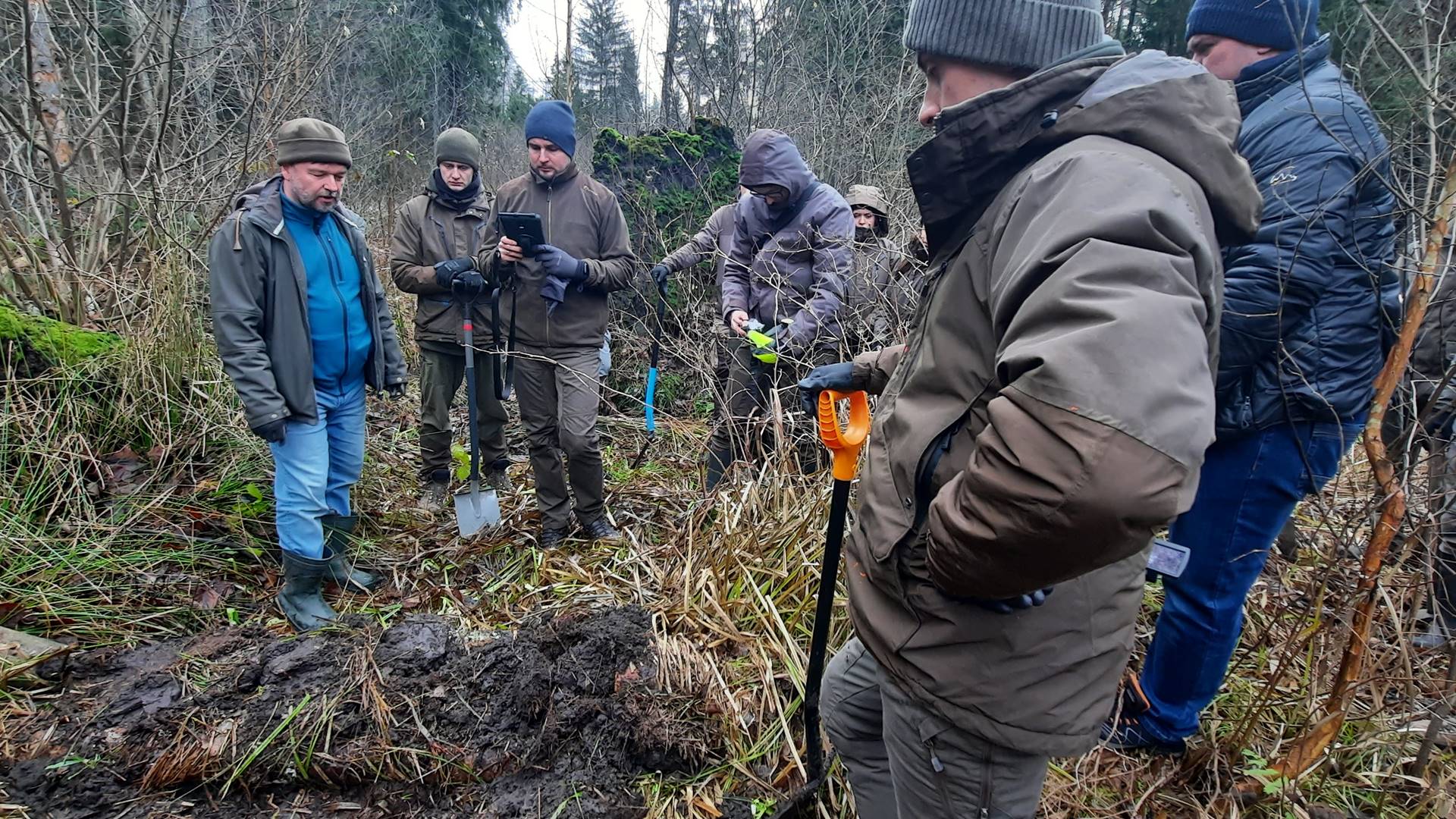 Leśnicy i studenci budują w Puszczy Białowieskiej mikrozastawki na wodnych ciekach