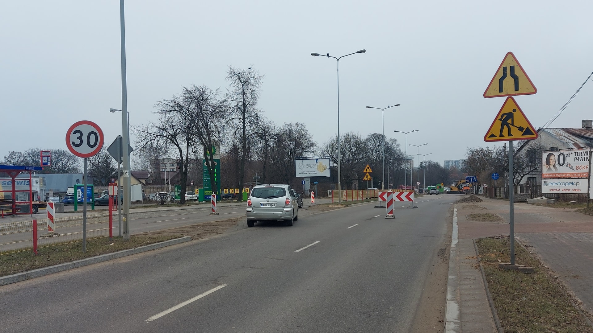 Po zmianie organizacji ruchu są problemy z przejazdem ulicą Kopernika w Białymstoku