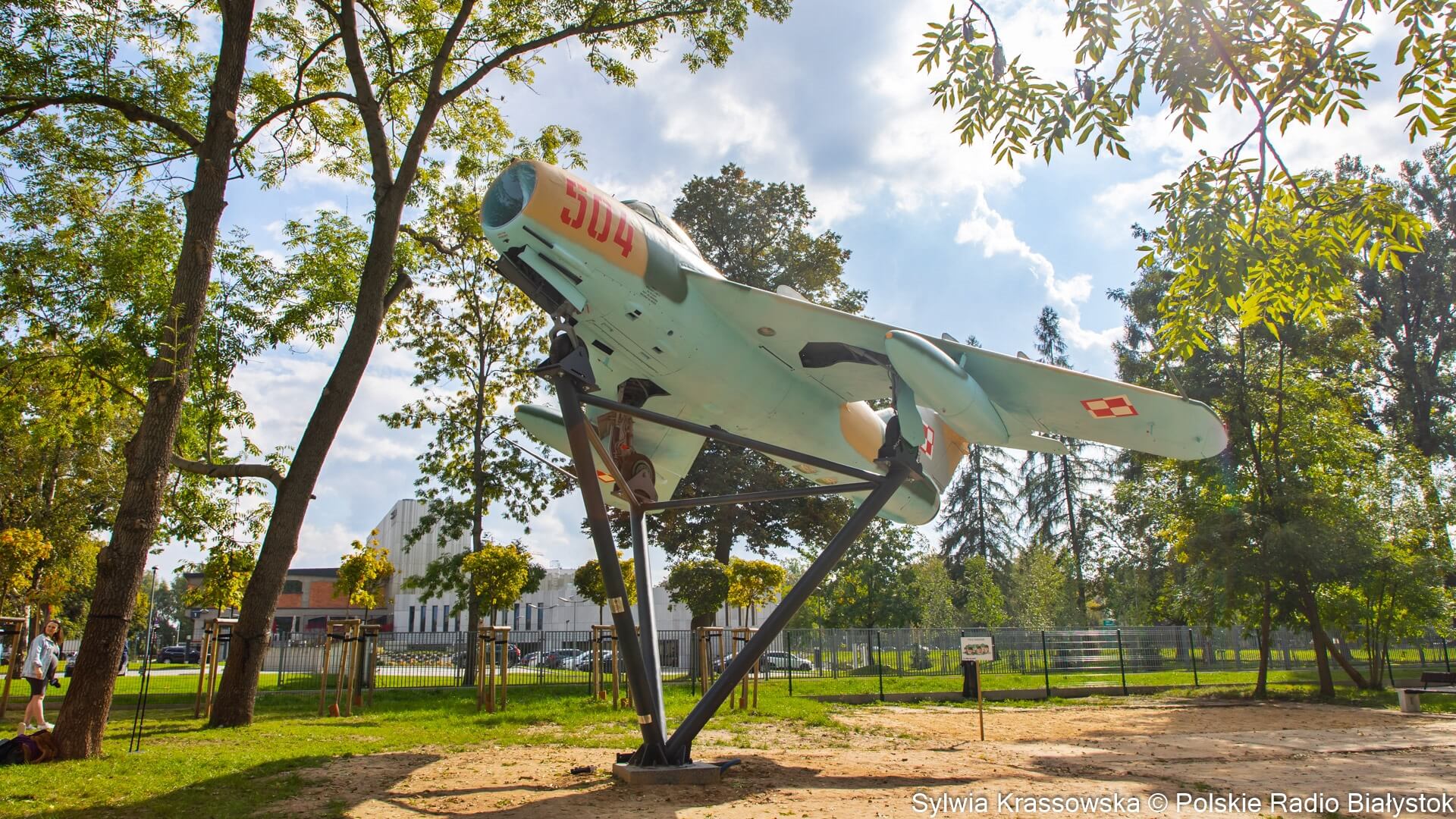 W Parku Militarnym Muzeum Wojska w Białymstoku jest nowy eksponat - to zabytkowy odrzutowiec LIM-5