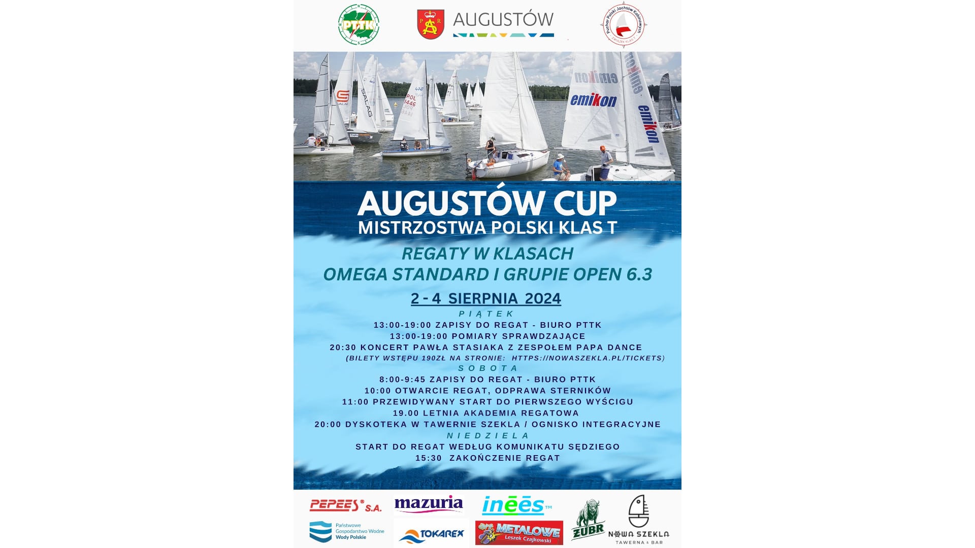 W Augustowie odbędą się Mistrzostwa Polski Jachtów Kabinowych