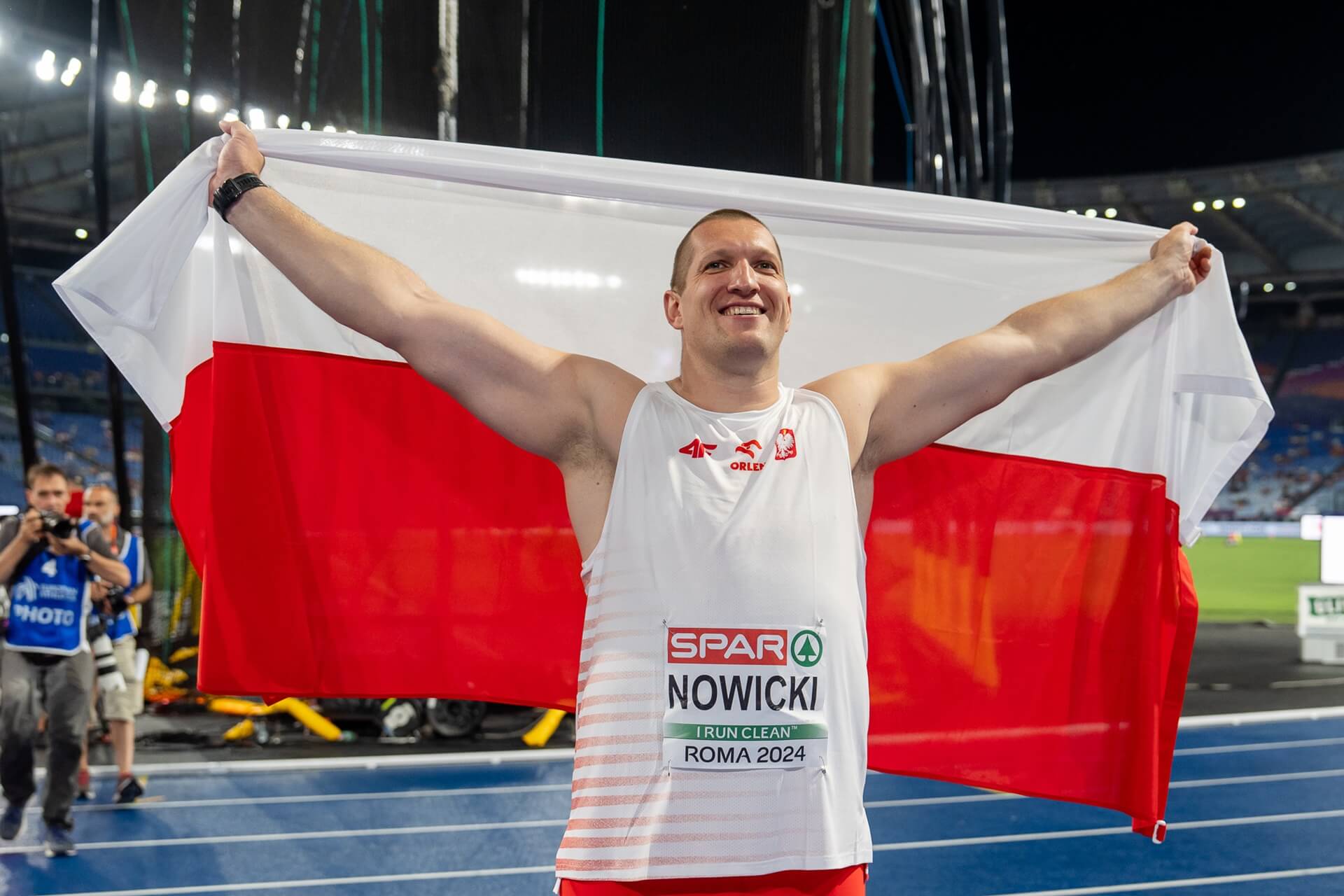 Wojciech Nowicki najlepszy w rzucie młotem na lekkoatletycznych mistrzostwach Europy w Rzymie
