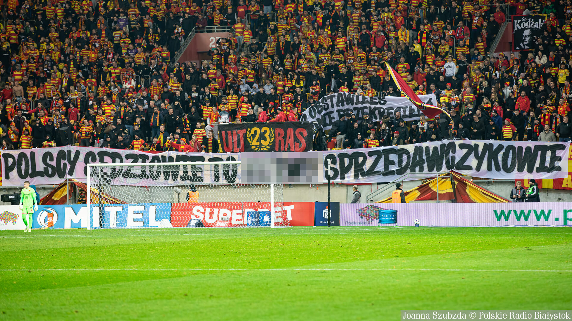Kara dla Jagiellonii za obraźliwe transparenty kibiców podczas meczu z Rakowem Częstochowa