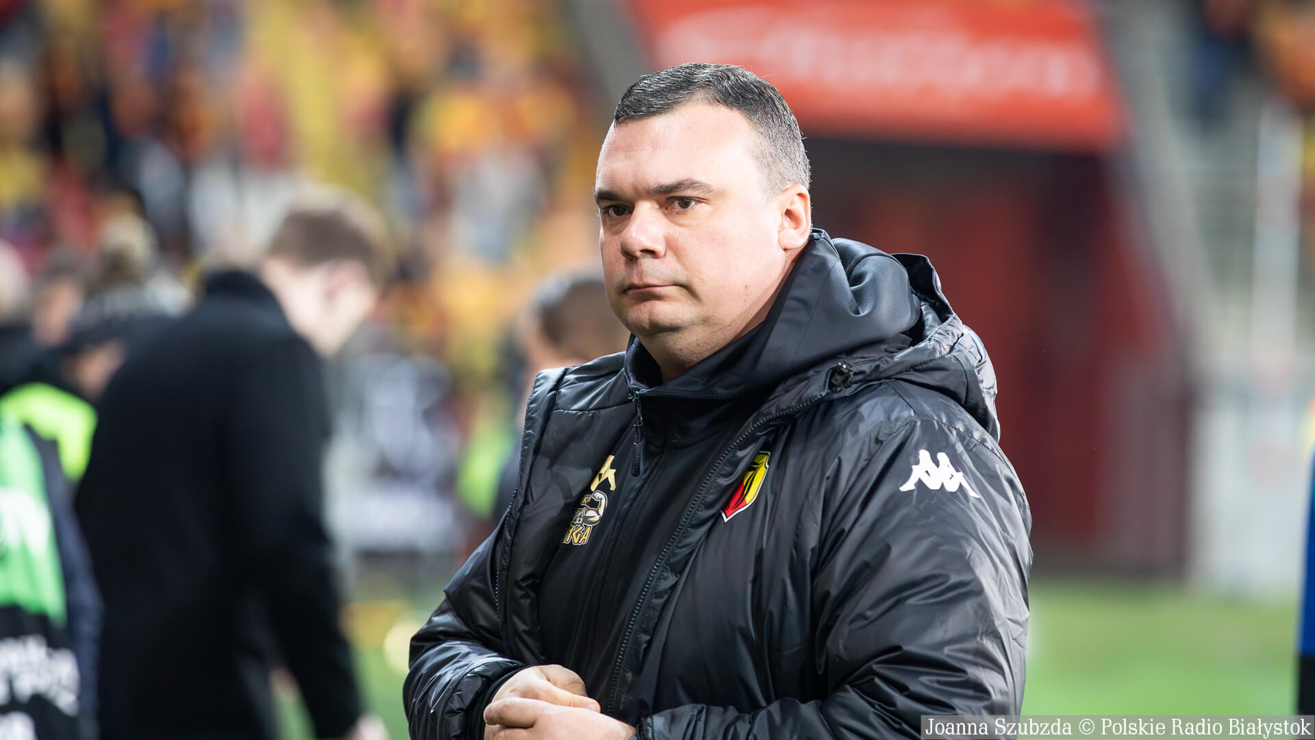 Trenerzy Jagiellonii Białystok i TSC Baćka Topola przed meczem rewanżowym