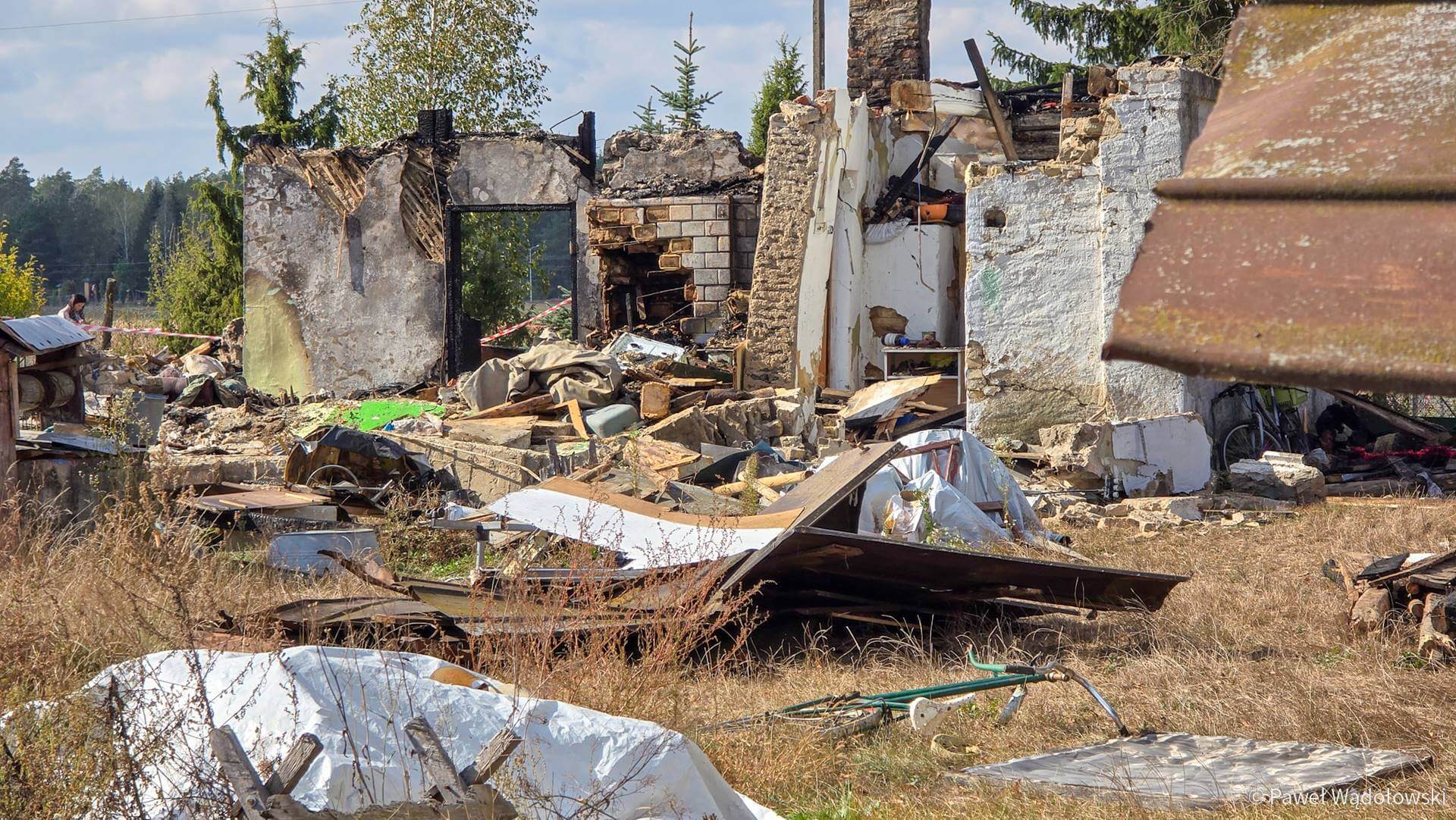 Wybuch w domu w miejscowości Sojczyn Borowy pod Grajewem - nie żyje 67-letni mężczyzna