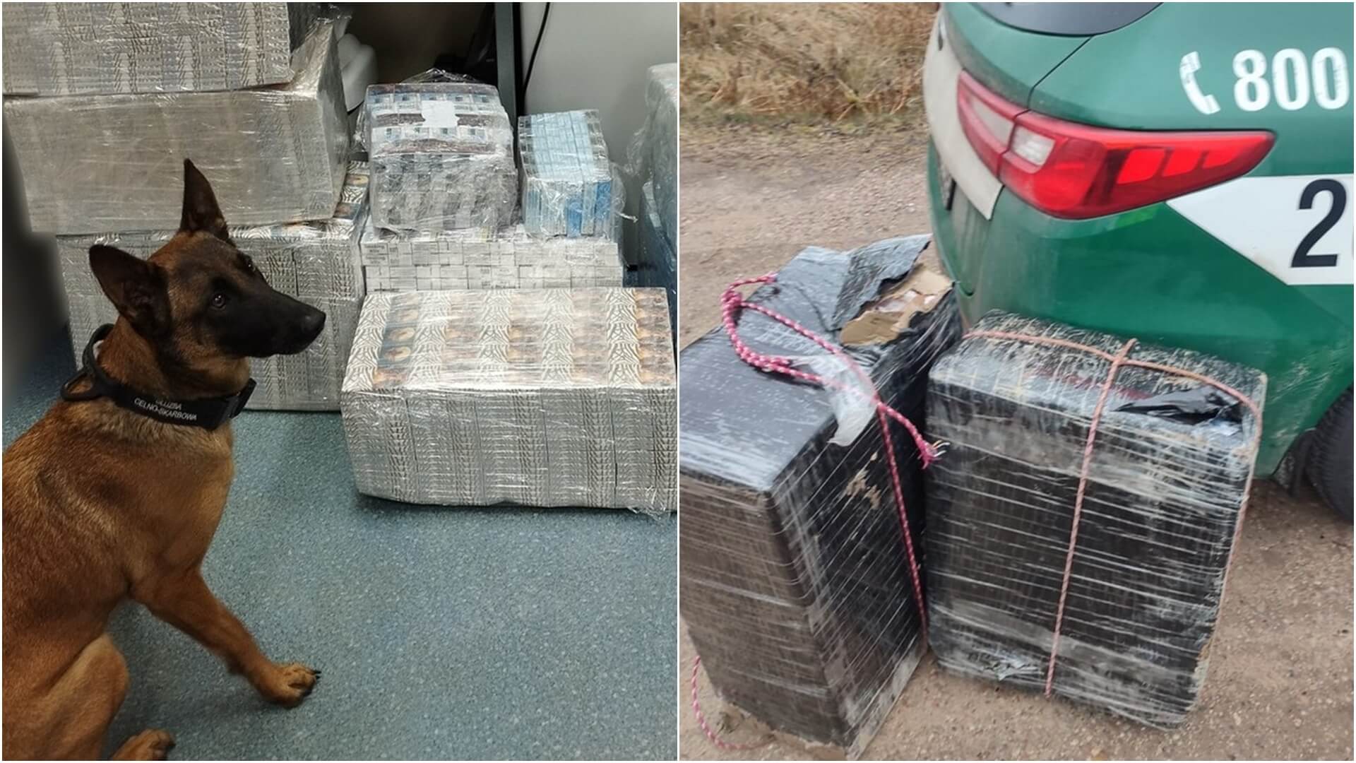 Podlaska KAS przechwyciła papierosy przemycone balonem