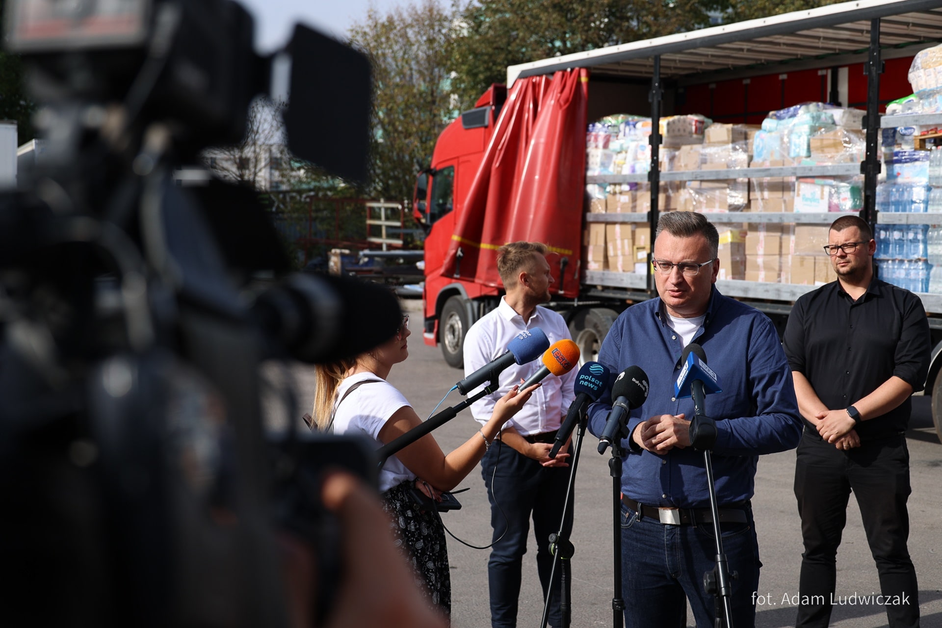 Z Białegostoku wyjechał czwarty transport z darami dla powodzian