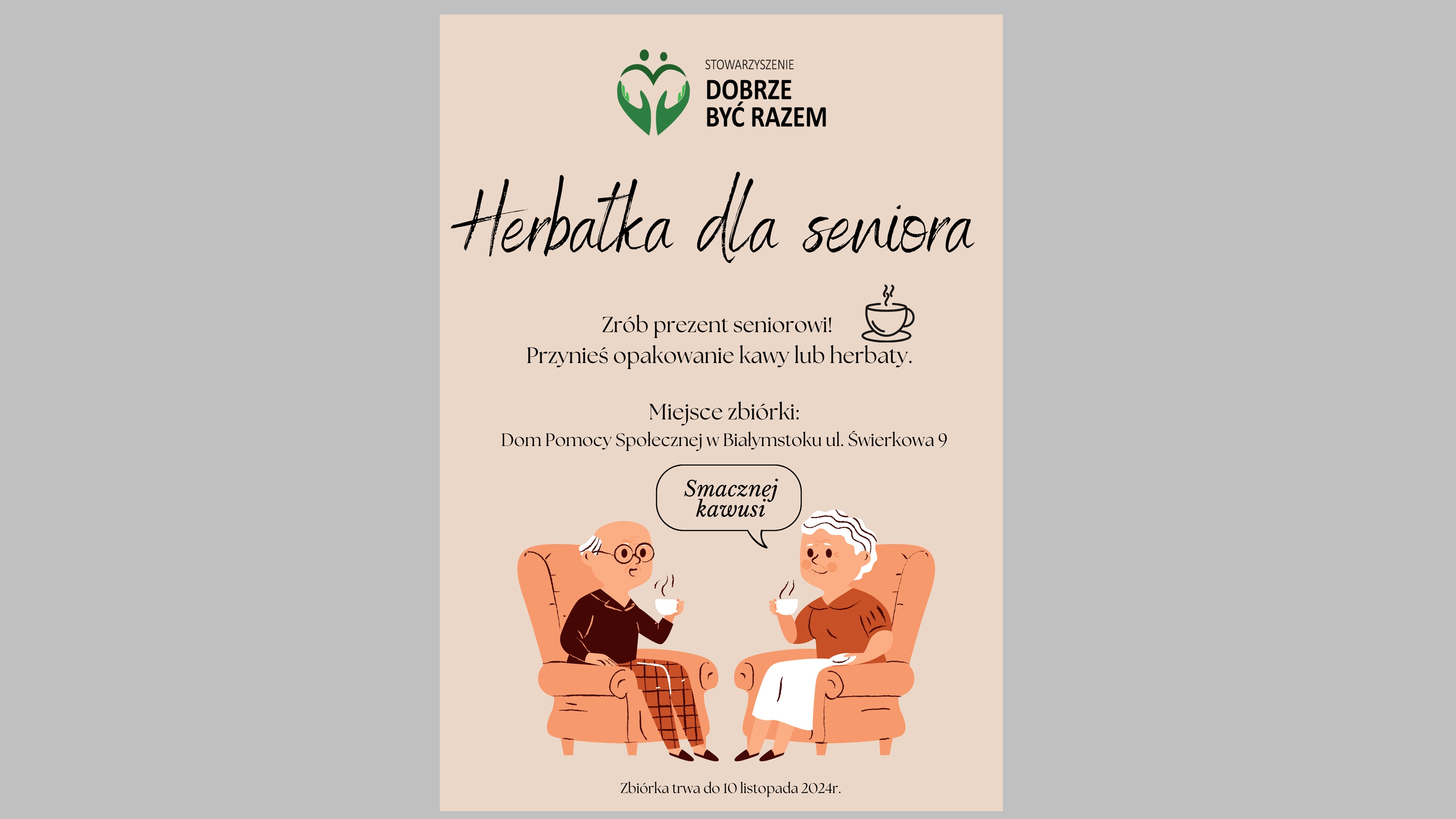 Podopieczni Domu Pomocy Społecznej czekają na herbatki