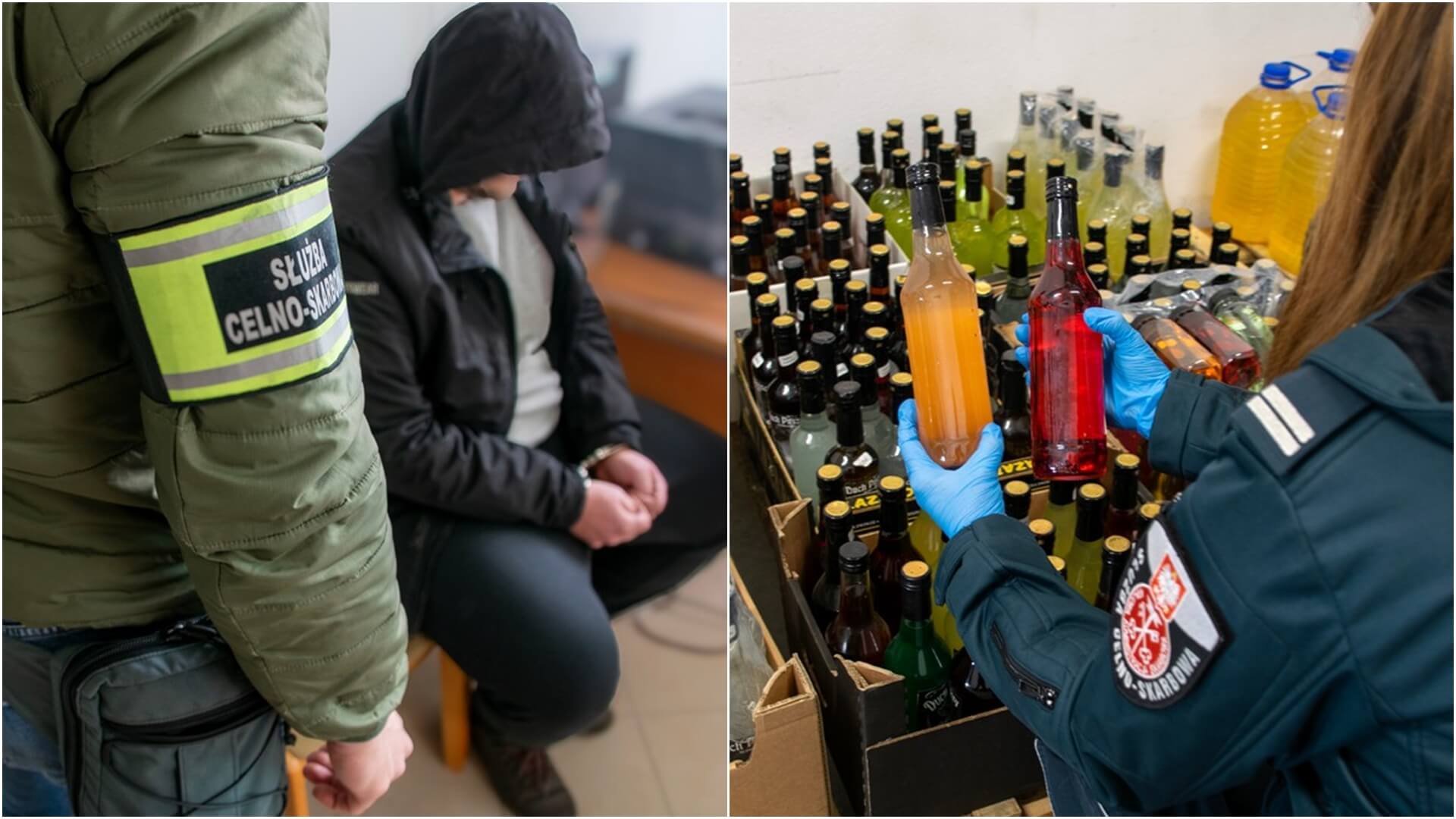 Sprzedawali bimber na całą Polskę. Podlaska KAS zatrzymała pięciu podejrzanych [zdjęcia, wideo]