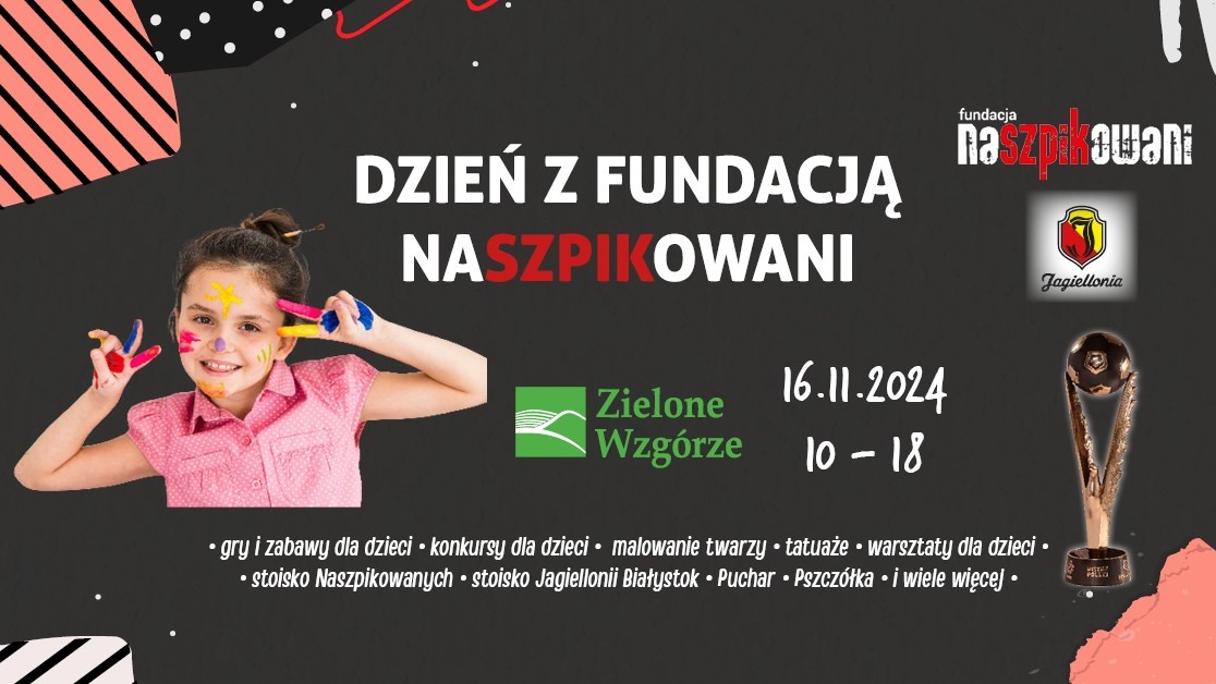 "Dzień z Fundacją Naszpikowani" - były zabawy dla najmłodszych i odwiedziny piłkarzy Jagiellonii Białystok