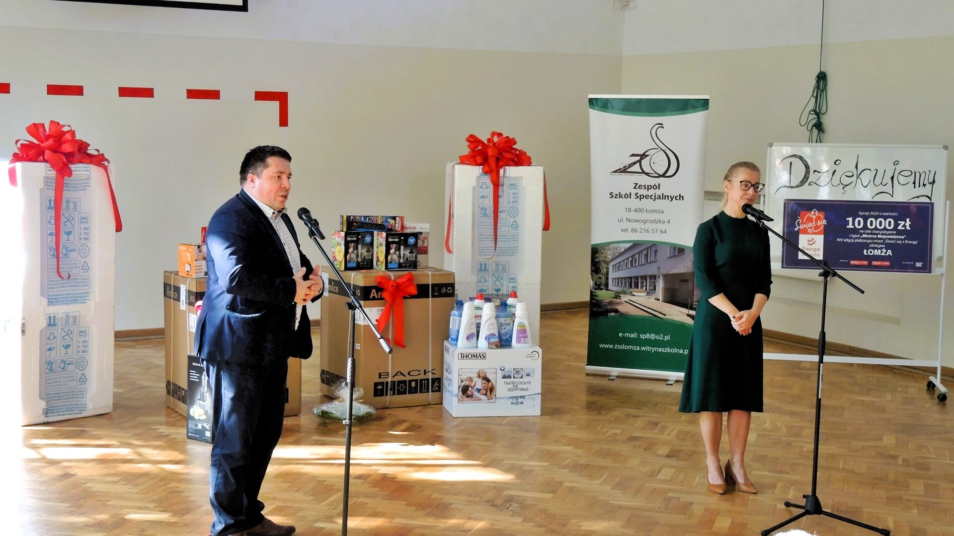 Zespół Szkół Specjalnych w Łomży dostał sprzęt za wygraną w konkursie "Świeć się z Energą"