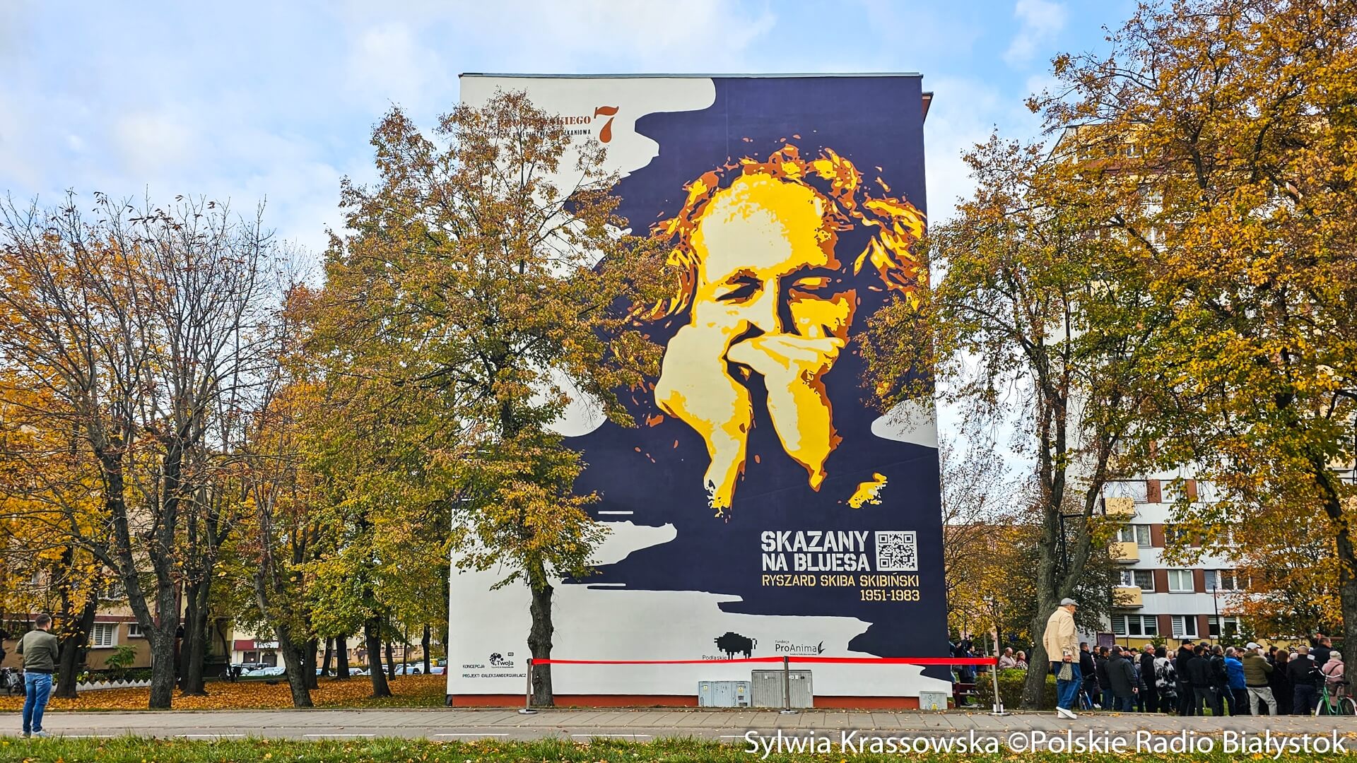 W Białymstoku odsłonięto mural bluesmana Ryszarda "Skiby" Skibińskiego [zdjęcia]
