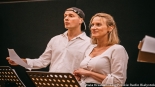 W Studiu Rembrandt Polskiego Radia Białystok powstaje słuchowisko "Głosy ciemności", fot. Sylwia Krassowska