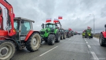 Protest rolników w Konarzewie koło Łomży, fot. Paweł Wądołowski
