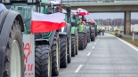 Protest rolników w Konarzewie koło Łomży, fot. Paweł Wądołowski