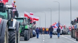 Protest rolników w Konarzewie koło Łomży, fot. Paweł Wądołowski