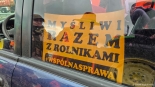 Protest rolników w Konarzewie koło Łomży, fot. Paweł Wądołowski