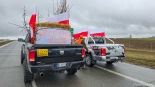 Protest rolników w Konarzewie koło Łomży, fot. Paweł Wądołowski