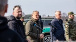 Wizyta Donalda Tuska, Władysława Kosiniaka-Kamysza i Tomasza Siemoniaka na granicy polsko-białoruskiej, 22.03.2025, fot. Joanna Szubzda