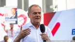 Donald Tusk w Białymstoku, 24.05.2024, fot. Joanna Szubzda