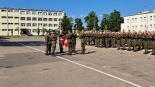 Przysięga żołnierzy dobrowolnej zasadniczej służby wojskowej w 18. Białostockim Pułku Rozpoznawczym, 8.07.2023, fot. Wojciech Szubzda