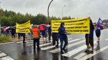 Protest maszynistów na DK 8, 28.07.2025, fot. Wojciech Szubzda
