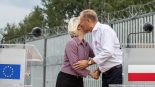 Ursula von der Leyen i Donald Tusk na granicy polsko-białoruskiej, 31.08.2025, fot. Joanna Szubzda
